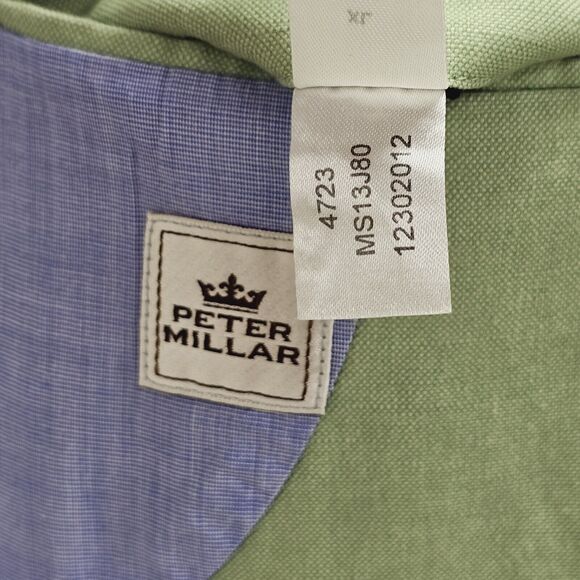 Peter Millar Sport Coat Jacket Men’s XL Blazer Green 2 Button Linen Preppy - Picture 11 of 13